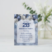 Bokeh Lights 28e Glitter Ballons Invitation Annive (Debout devant)