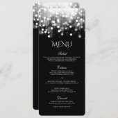 Bokeh Lights Menu noir et blanc (Devant / Derrière)