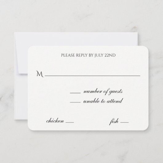 Bokeh Lights noir et blanc RSVP (Dos)