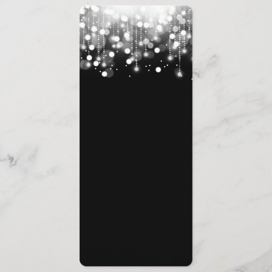 Bokeh Lights Zwart-wit Menu (Achterkant)