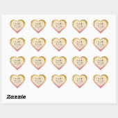 Bokeh Movie Premier Ticket Stijl Goud Roze Sparkle Hart Sticker (Vel)