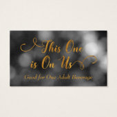 Bokeh noir & blanc, Typographie d'or Boire des bil (Dos)