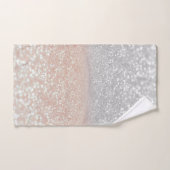 Bokeh ombré pailleté argent moderne (Serviette à main)
