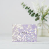 bokeh pastel crystal gift certificate visitekaartje (Staand voorkant)
