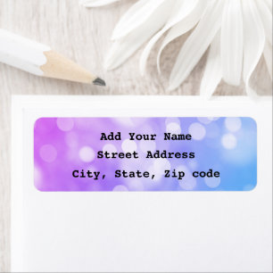 Bokeh Pink Paars Blue Ombre Sparkle Glittery Cool Etiket