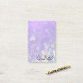 Bokeh Post It Notes 4x6 (Paars) (Op bureau)