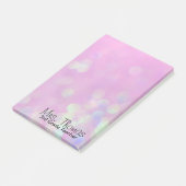 Bokeh Post It Notes 4x6 (roze) (Schuin)