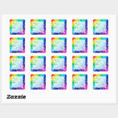 Bokeh Rainbow Pattern Gift Label Stickers (Vel)