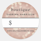 Bokeh Rose cuivre | Boutique Prix Sticker (Devant)