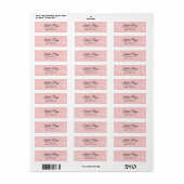 Bokeh roze glitter retour adres label (Full Sheet)