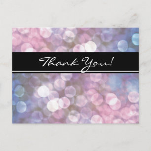 Bokeh sparkle light trendy event bedankt briefkaart