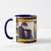 Bokeh Sparkling Lights 3 Photos Christmas Mug (Gauche)
