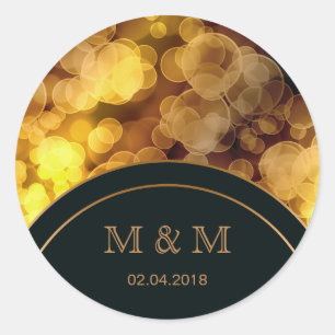 Bokeh-stijlverloop Ronde Sticker