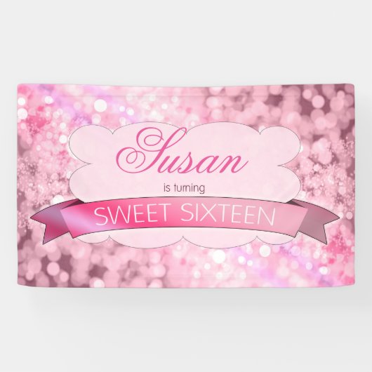 Bokeh Sweet Sixteen Pink Spandoek (Horizontaal)