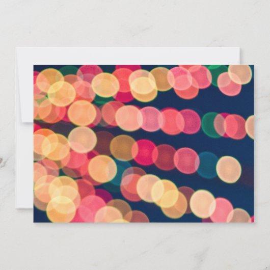 Bokeh Tree-lampjes, kerstfeest uitnodigen Aankondiging (Achterkant)