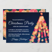 Bokeh Tree Lights, Invitation de la fête de Noël (Devant / Derrière)