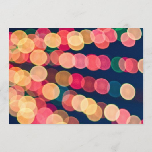 Bokeh Tree Lights, Kerstmenu Menu (Achterkant)