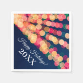 Bokeh Tree Lights, Kerstmis Servet (Voorkant)