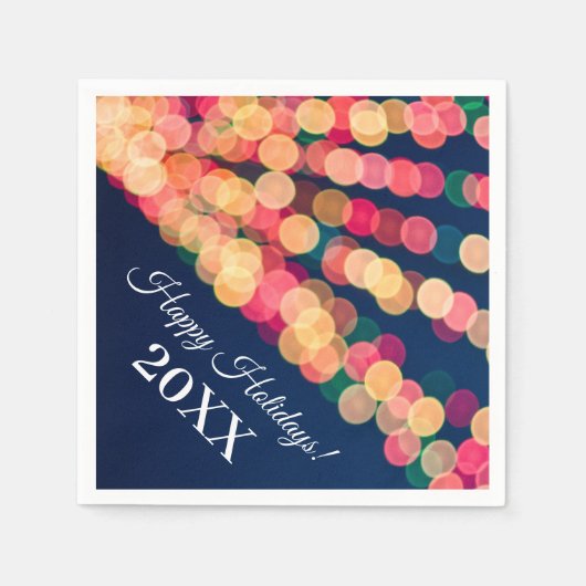 Bokeh Tree Lights, Kerstmis Servet (Voorkant)