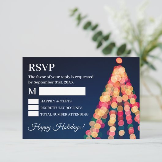 Bokeh Tree Lights, Noël RSVP (Debout devant)