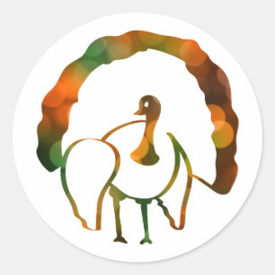 Bokeh Turkey Ronde Sticker