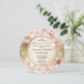 Bokeh Twinkle Sparkle Gold Rehearsal Invitation (Debout devant)