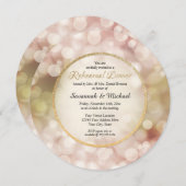 Bokeh Twinkle Sparkle Gold Rehearsal Invitation (Devant / Derrière)