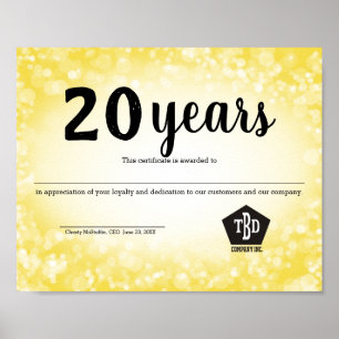Bokeh Universal Employesiedyverjaarattest Poster