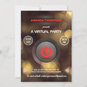Bokeh Virtual Birthday Party Gig Uitnodiging (Voorkant)