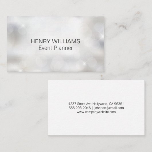 Bokeh | Weddenschapsevenspanner | Catering Visitekaartje (Voorkant / Achterkant)