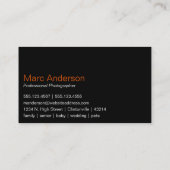 Bokeh & Zoom Lens Fotograaf Visitekaartje D14 (Achterkant)