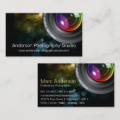 Bokeh & Zoom Lens Photographe Carte de visite D5 (Devant / Derrière)