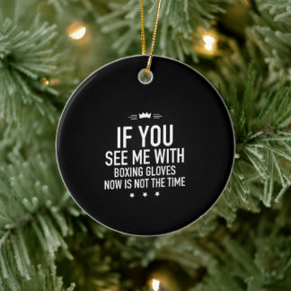 Bokende handschoenen wit keramisch ornament