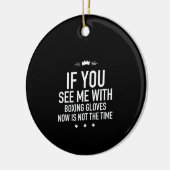 Bokende handschoenen wit keramisch ornament (Links)