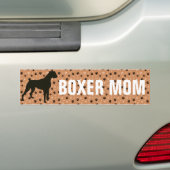 Boker mam silhouette poot drukt Bumpersticker af (Op auto)