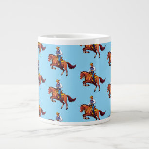 Bokken paard met de man extra grote beker