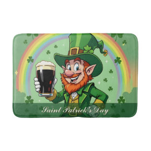 Bokkesprong van de Leprechaun onder de Regenboog Badmat