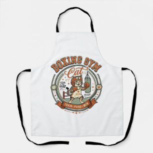 Boks Gym Kat Boks Gym Kat Vintage Vector Kunst S Schort