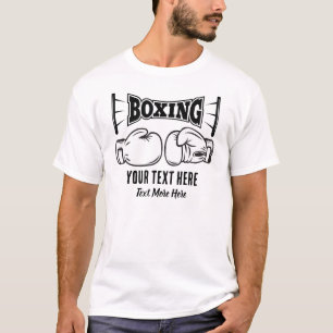 Boks sport kracht en vecht ontwerp t-shirt