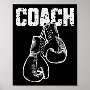 Bokscoach Kickboksen Retro Bokshandschoenen Boxer  Poster