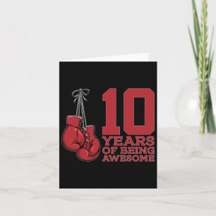 Boksen 10 jaar Geweldige Boxer 10e Geboorte Kaart