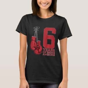 Boksen 6 jaar Geweldige Bokser 6e verjaardag T-shirt
