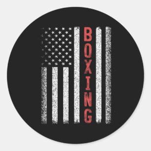 Boksen Amerikaanse vlag 4 juli Cool Boxer Novelt Ronde Sticker