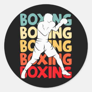 Boksen Boxer Boys Mannen Ronde Sticker