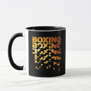 Boksen Boxer Graphic Word Art Mok