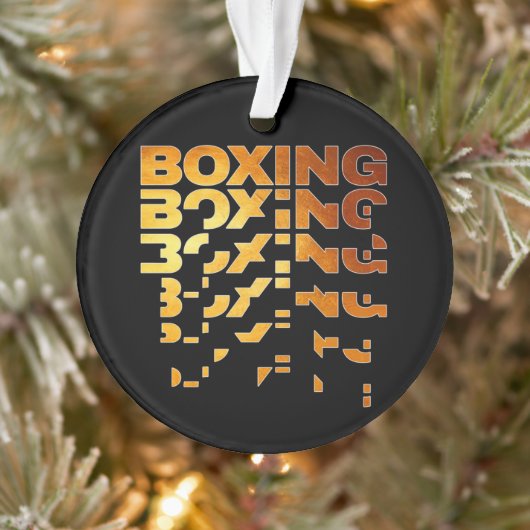 Boksen Boxer Graphic Word Art Ornament (Boom)