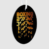Boksen Boxer Graphic Word Art Ornament (voorkant)