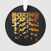 Boksen Boxer Graphic Word Art Ornament (voorkant)
