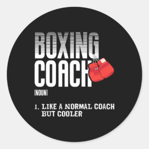 Boksen Coach Grappige Sport Definitie Trainers Ronde Sticker