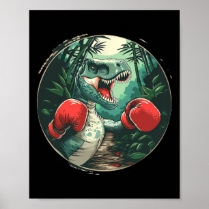 Boksen Dinosaur Boxer Dino Kickboksen T-rex Boksen Poster